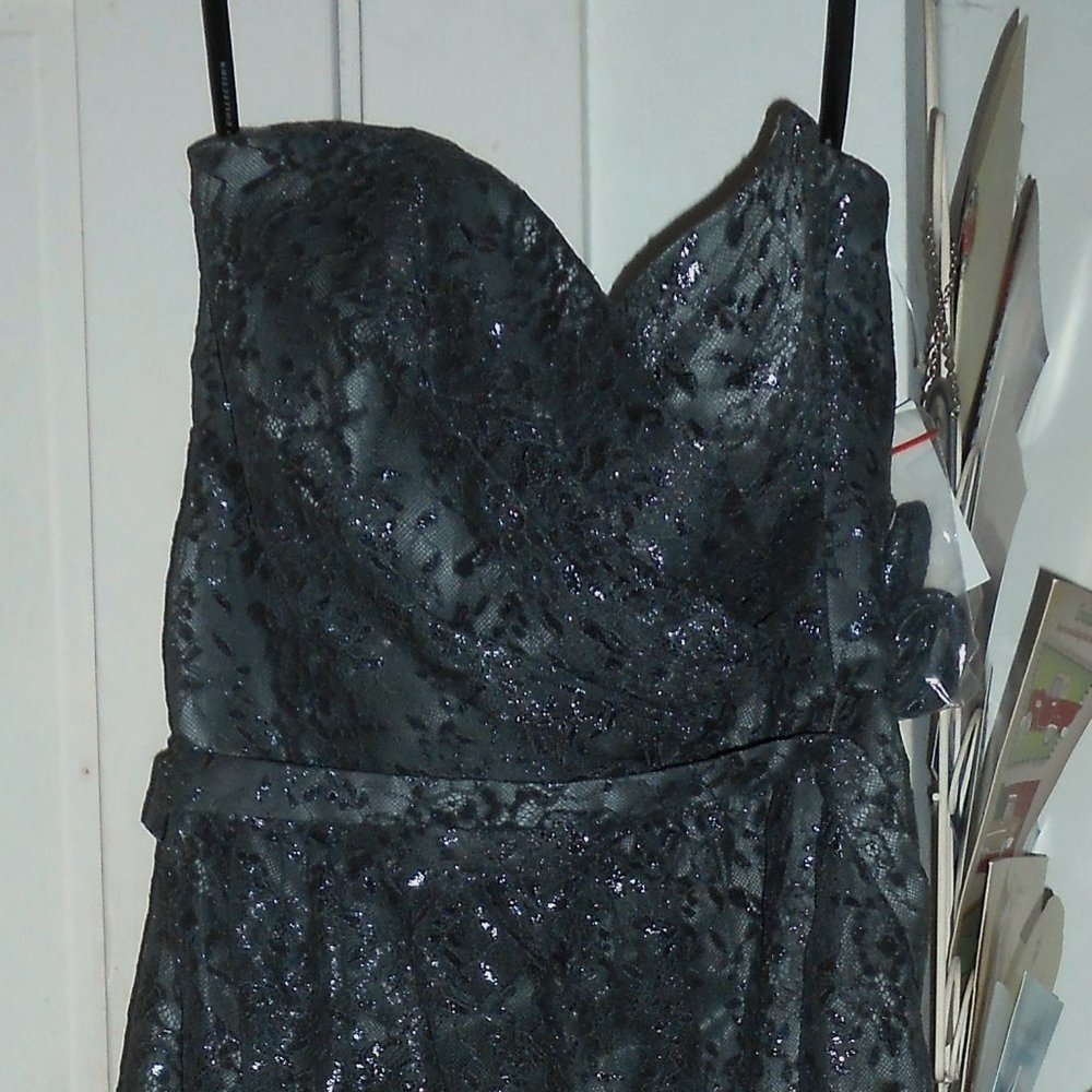 Party Holiday Bridesmaid Dress Vivian Diamond Dessy Collection NWT Gray Dress